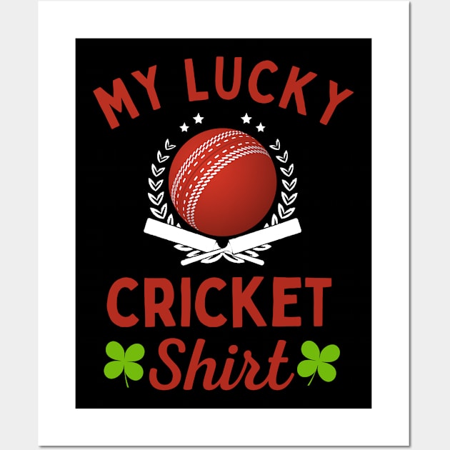 Cricket Lucky Tee Wall Art by footballomatic